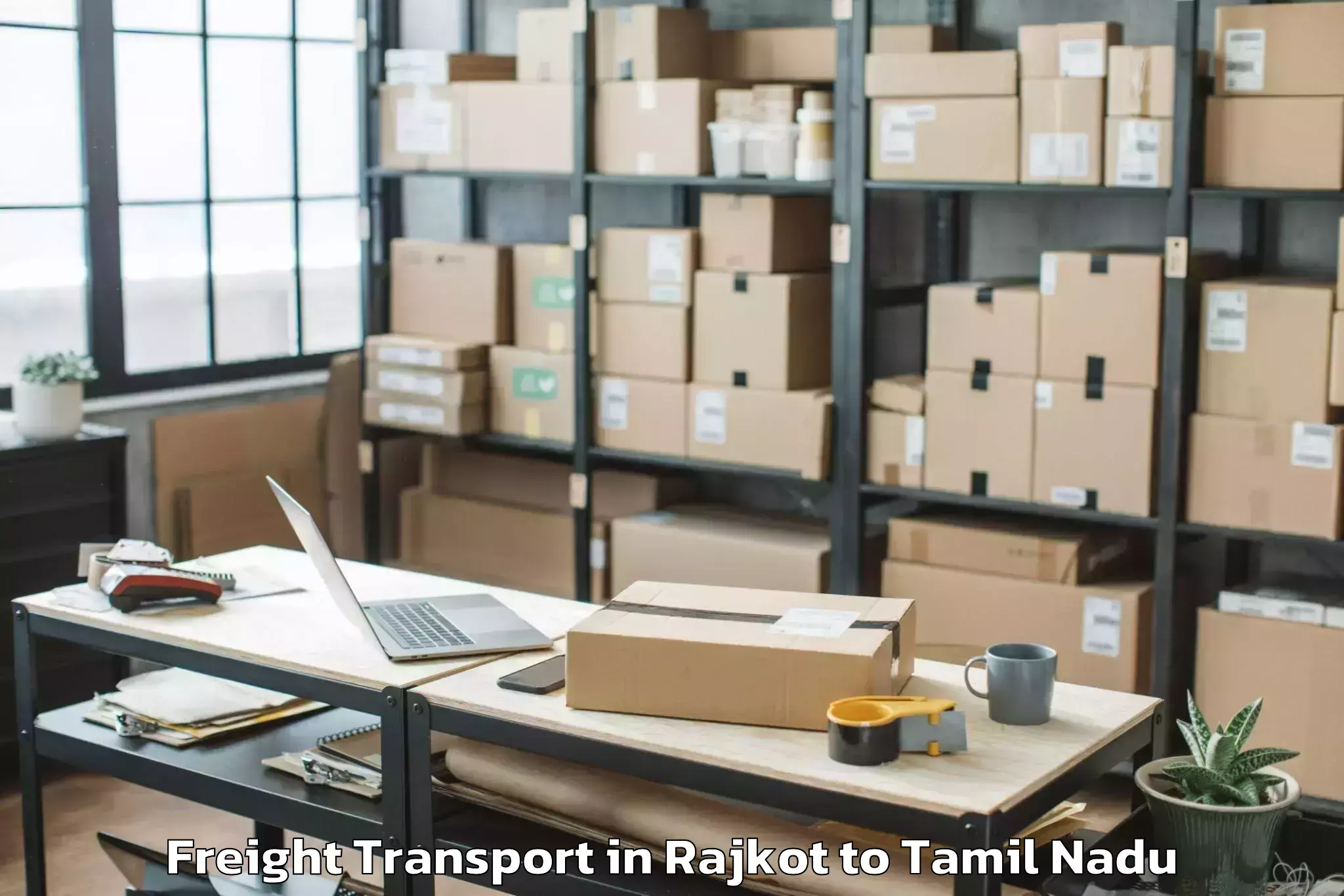 Professional Rajkot to Elayirampannai Freight Transport